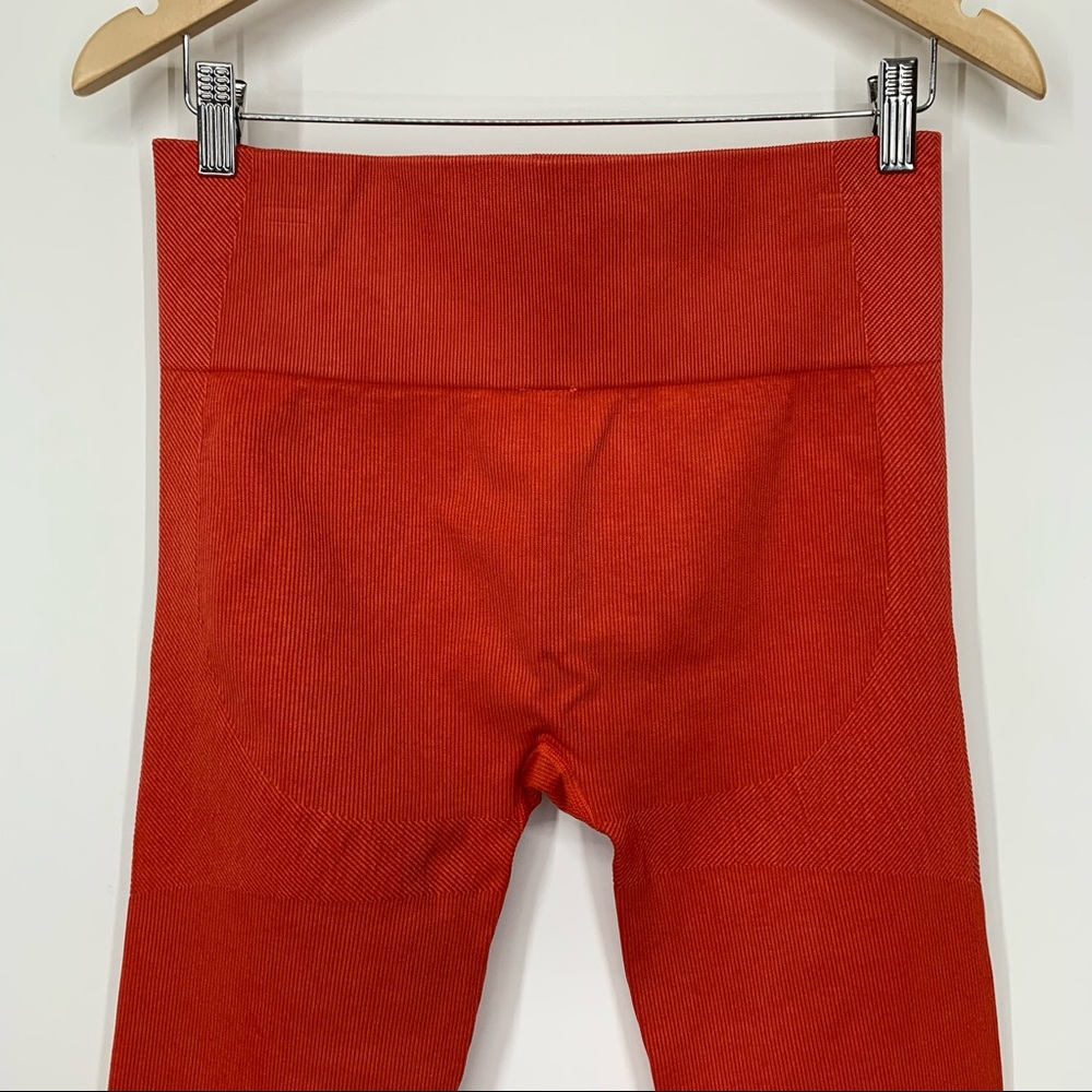 Joy Lab Solid Red Orange Ribbed High Waisted Perf… - image 7